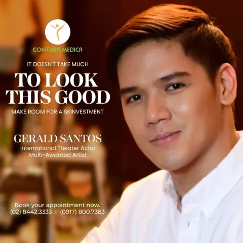 Promotional graphic: a smiling man in a white shirt beside the headline TO LOOK THIS GOOD and booking numbers.
