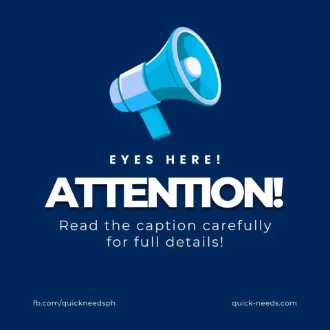 Dark blue announcement graphic: a megaphone above the words ATTENTION! Read the caption carefully for full details!